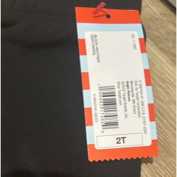 NEW Toddler Girls' 2pk Leggings Set - Cat & Jack™ Black/Gray 2T - Picture 3 of 3